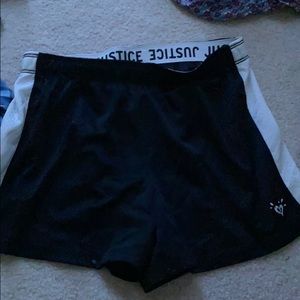 black justice shorts